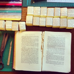 Lemongrass soap lovingly wrapped in book text